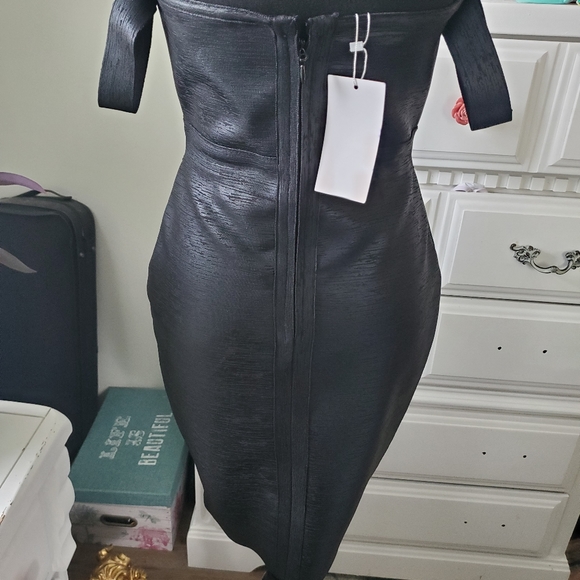 NWT Shop Kultivate Faux leather body con dress - Picture 4 of 6